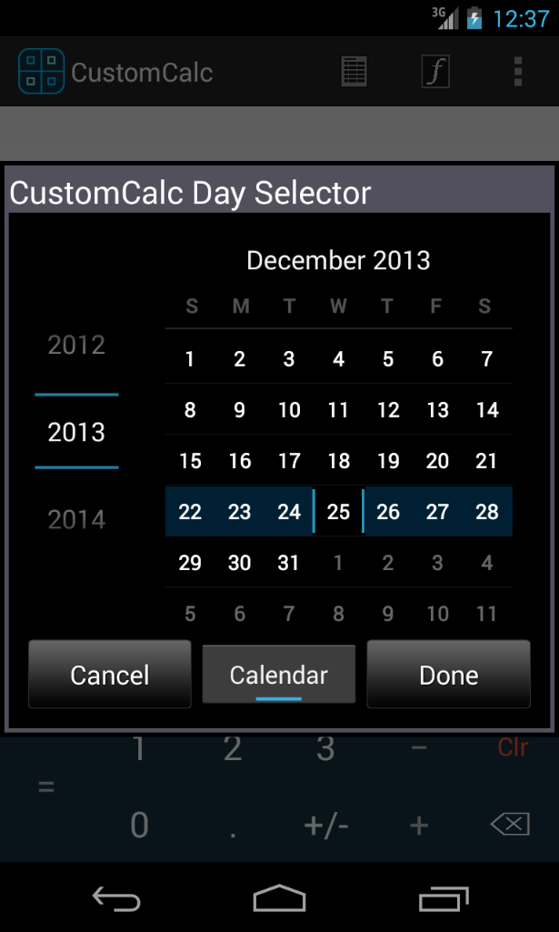 Date calculation as well as Time calculation is available in CustomCalc